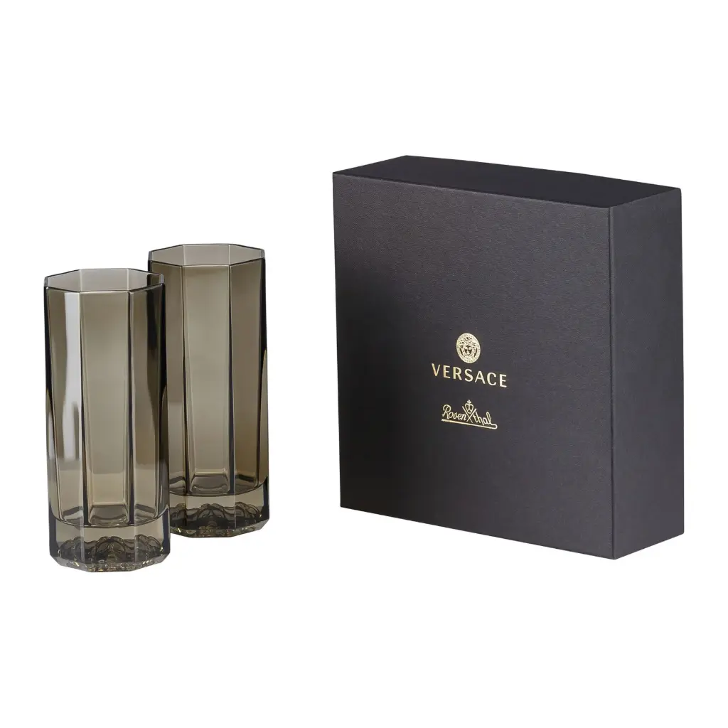 فرزاتشي باي روزنتال (Versace by Rosenthal) طقم مكون من قطعتين من كؤوس لونج درينك (Longdrink) موديل V-221