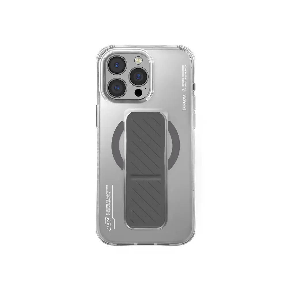 Skinarma Axon Mag-Charge Grip-Stand Case for iPhone 16 Pro Max 6.9 - Titanium