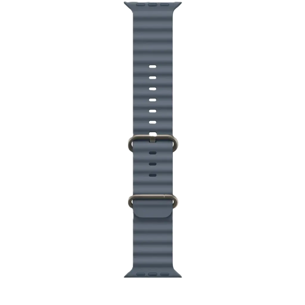 Apple Watch 49mm Anchor Blue Ocean Band - Natural Titanium