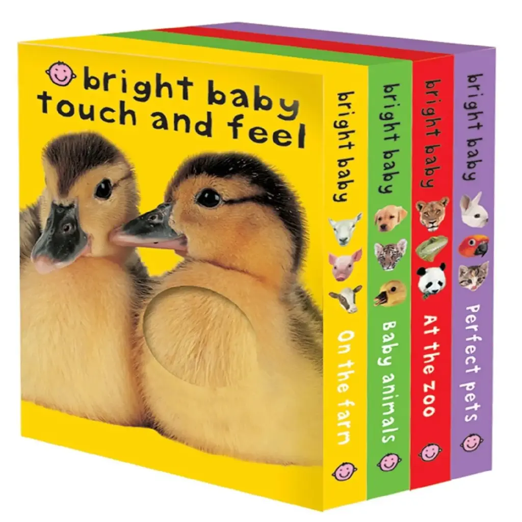 Bright Baby Touch & Feel Boxed Set: On the Farm, Baby Animals, at the Zoo and Perfect Pets
