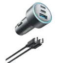 شاحن سيارة أنكر 335 بقوة 67 واط (منفذين USB-C ومنفذ USB-A) - لون أسود