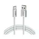 كابل أنكر زولو من USB-A إلى USB-C (بطول 3.3 قدم، مضفر) - باللون الأبيض