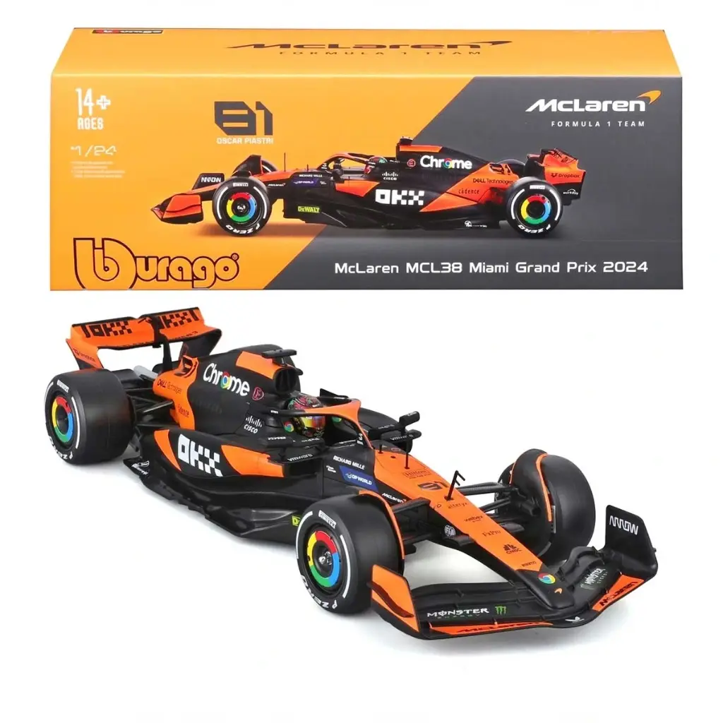Bburago 1:24 McLaren Team MCL38 (Miami GP) (2024) (#81)