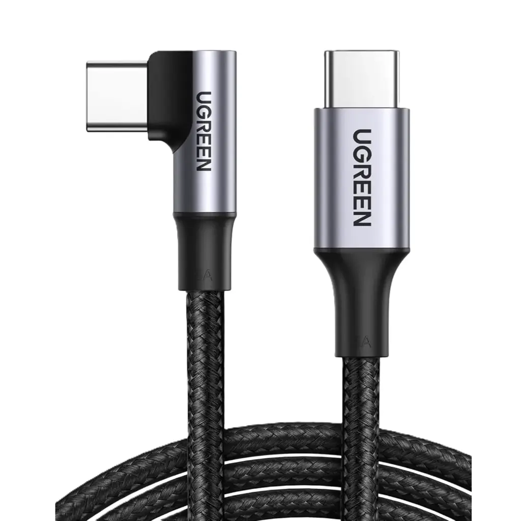 UGREEN USB-C to USB-C 90 Degree 100W Cable, 3m - Black