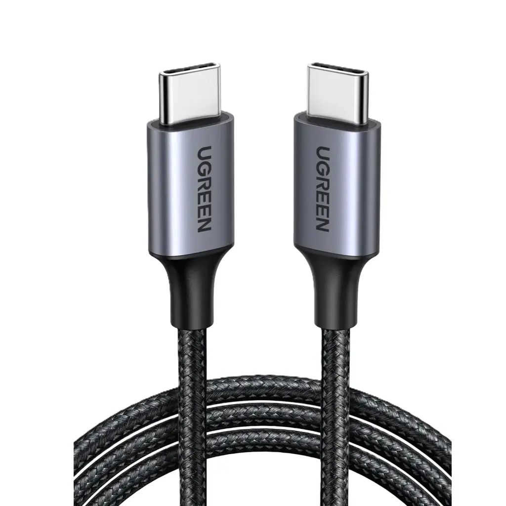 UGREEN USB-C to USB-C 60W Braided Cable, 1m - Black