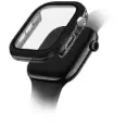 UNIQ VOUTE WATCH CASE WITH TEMPERED GLASS SCREEN 46MM - JET BLACK 