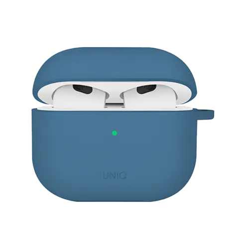 UNIQ NEXO ACTIVE HYBRID SILICONE AIRPODS 4TH GEN CASE WITH SPORTS EAR HOOKS - PACIFIC BLUE (PACIFIC BLUE)