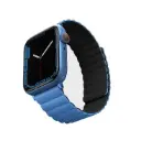 UNIQ REVIX REVERSIBLE MAGNETIC APPLE WATCH STRAP 49/46/45/44MM - CASPIAN (BLUE/BLACK)