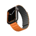 UNIQ REVIX REVERSIBLE MAGNETIC APPLE WATCH STRAP 49/46/45/44MM - CHARCOAL (GREY/ORANGE)