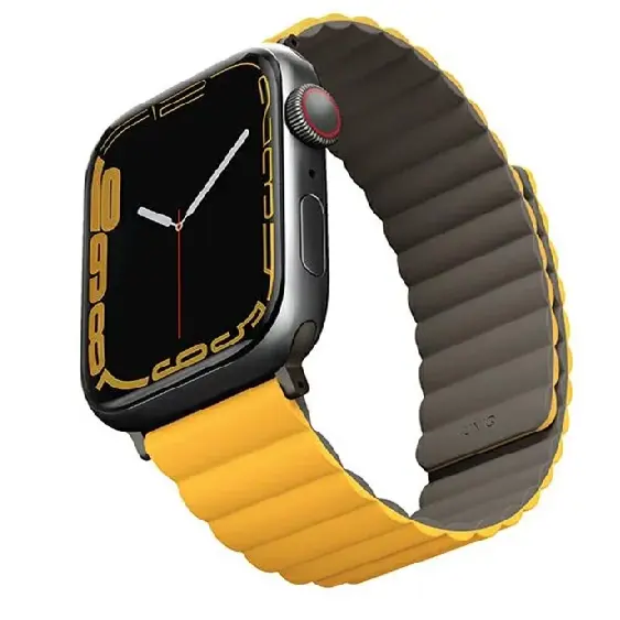 UNIQ REVIX REVERSIBLE MAGNETIC APPLE WATCH STRAP 49/46/45/44MM - MUSTARD (MUSTARD/KHAKI)