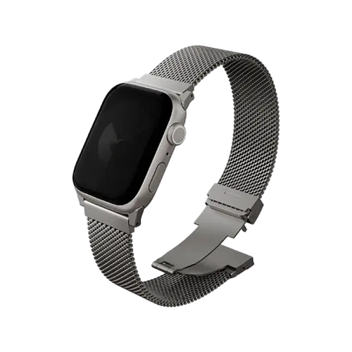 UNIQ DANTE PRO APPLE WATCH SELF-ADJUSTABLE MESH STEEL BAND  49/46/45/44MM - TITANIUM SILVER 