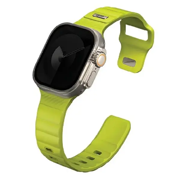UNIQ STRIDE FKM RUBBER APPLE WATCH STRAP 49/45/44/42MM - LIME GREEN 