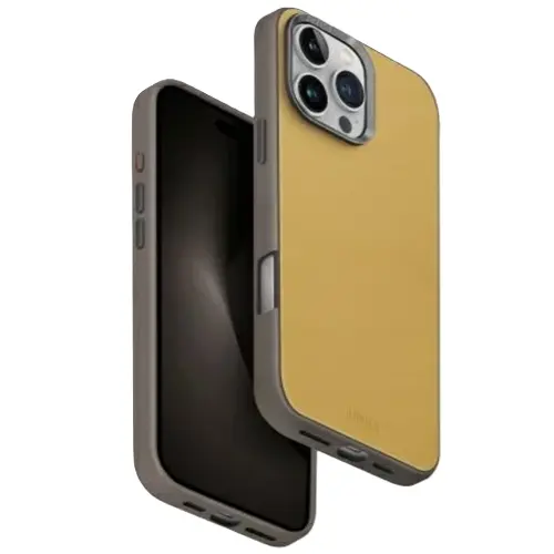 UNIQ HYBRID IPHONE 16 PRO MAX MAGCLICK CHARGING LYDEN DS - CANARY (CANARY YELLOW/FLINT GREY)