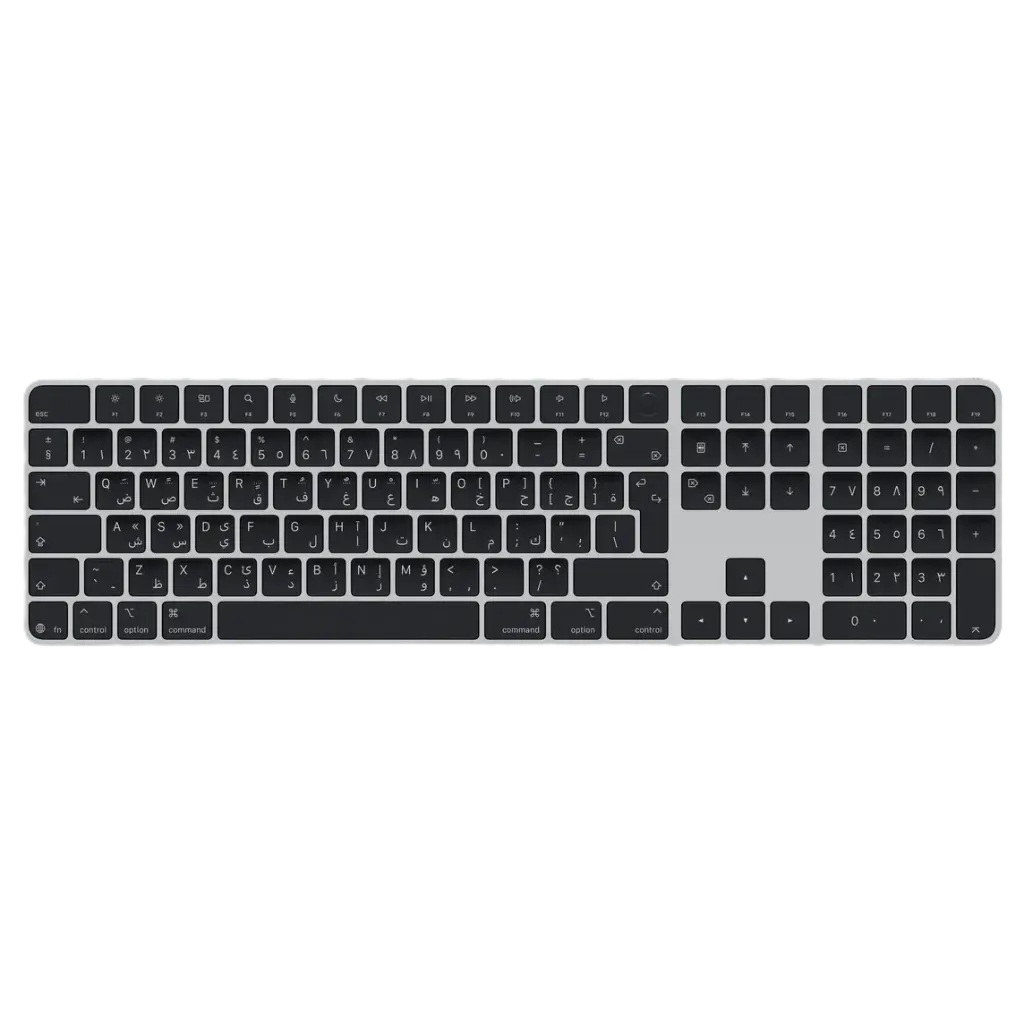 Apple Magic Keyboard with Touch ID and Numeric Keypad for Mac - Arabic - Black Keys