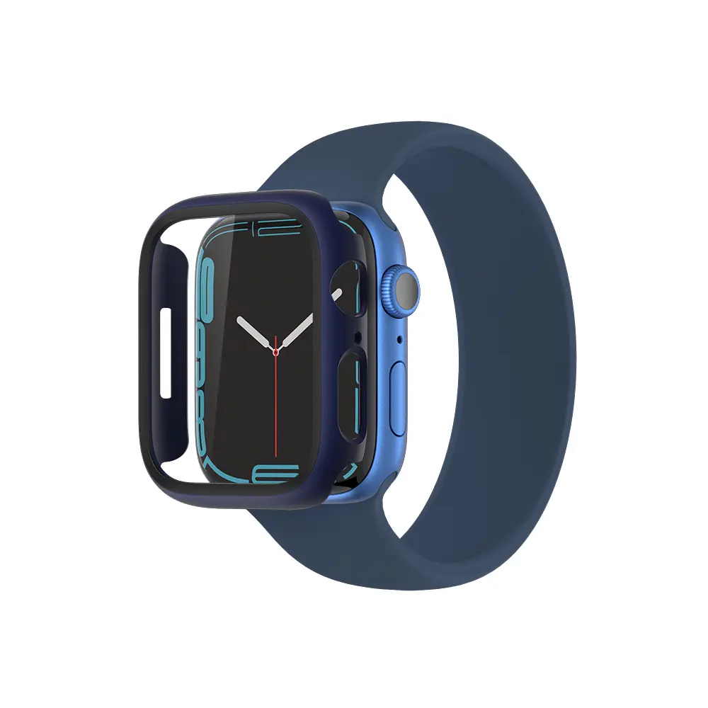 AmazingThing Apple Watch Series 7 Marsix Bumper With Glass 41mm - Black