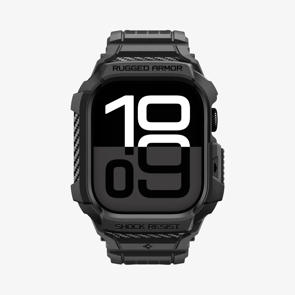 Spigen Apple Watch Series 11 46mm Rugged Armor Pro 2 Case - Matte Black