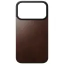 Nomad Magnetic Leather Back for iPhone 17 Pro with MagSafe - Horween Rustic Brown