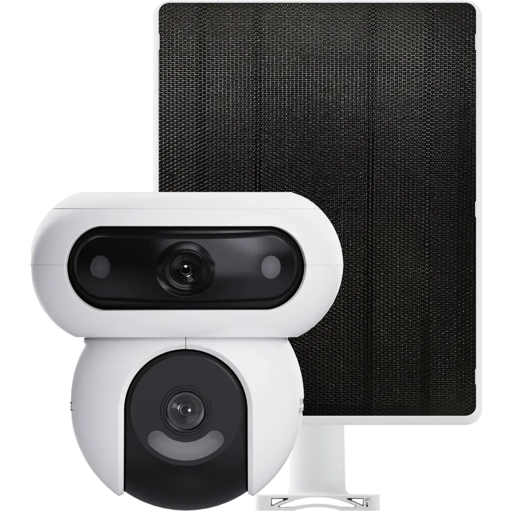 EZVIZ HB90x Dual 4G Kit 2K+ + 2K+ (4MP+4MP) Battery Camera with 8W Solar Panel, 4G LTE + Wi-Fi