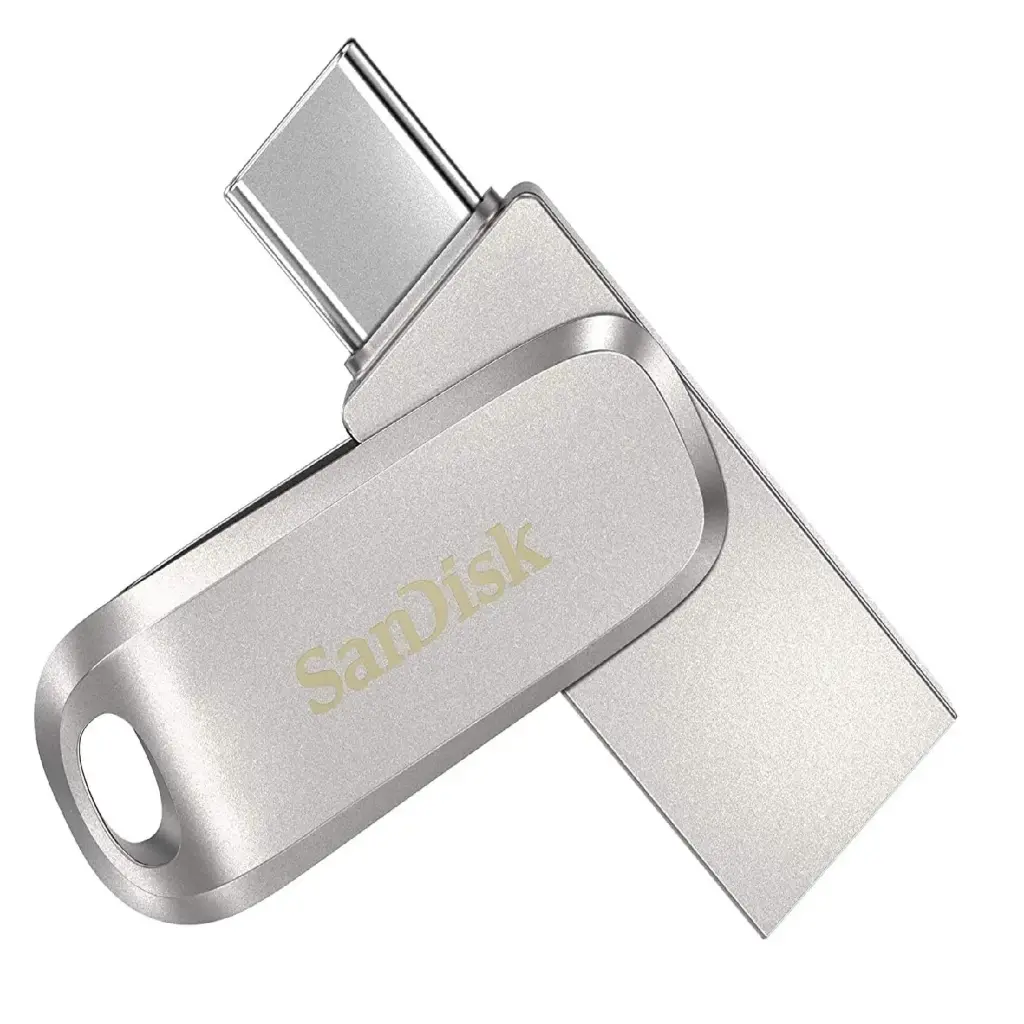 SanDisk Ultra Dual Drive Luxe USB Type-C Flash Drive 512GB - Silver