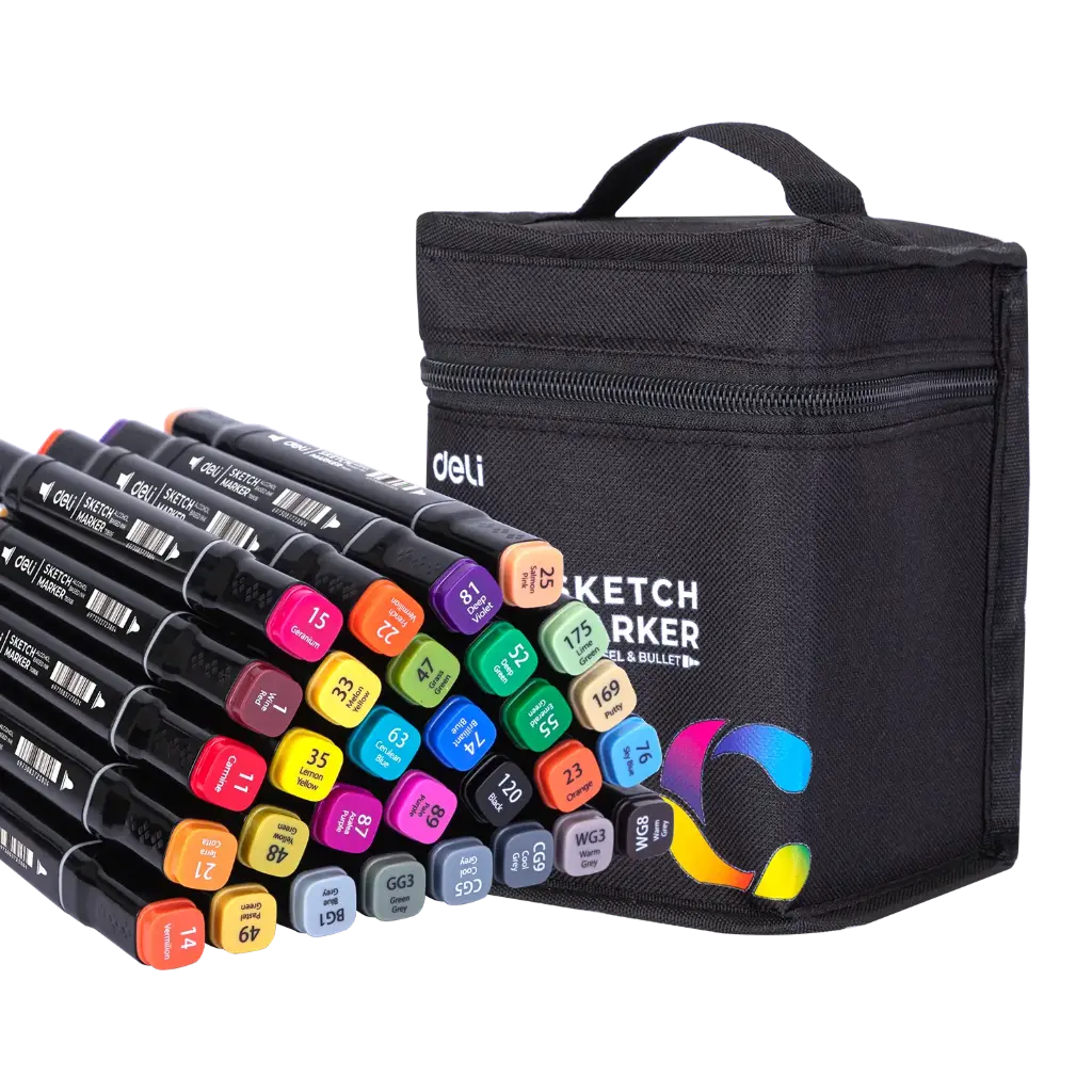 أقلام ماركر برأس مزدوج فاينلو 30 لوناً حقيبة EC184-30