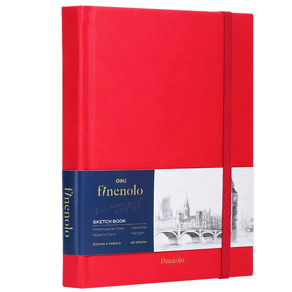 Finelo A5 Sketchbook 40 Sheets 160g EC286 Red