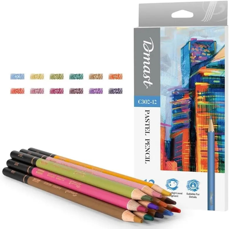 Damast Pastel Wood Pencils C302-12