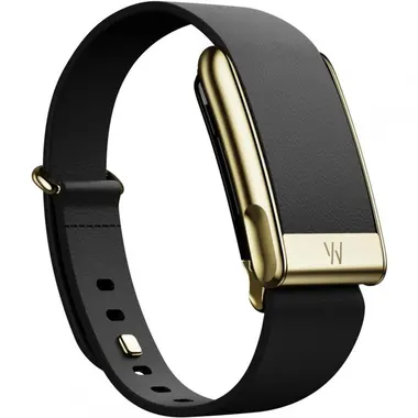 Whoop LeatherLuxe Tapered Strap for Whoop MG Life Black with Gold L/XL