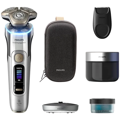 فيليبس ماكينة حلاقة كهربائية i9000 بريستيج ألترا للحلاقة الرطبة والجافة مع تقنية SkinIQ Pro ‏XP9404/31