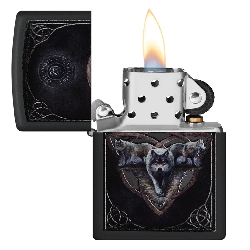 Zippo Anne Stokes Collection Black Matte Windproof Lighter