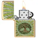 Zippo Spiritual Design Brushed Chrome Windproof Lighter