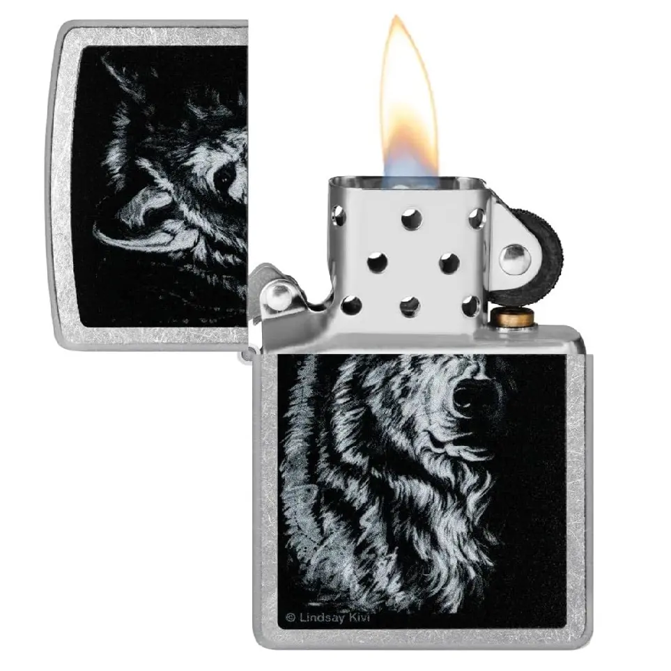 Zippo Lindsay Kivi Street Chrome Windproof Lighter