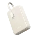 يوغرين بنك طاقة PB521 بسعة 20,000 مللي أمبير بقوة 30 واط مع كابل USB-C مدمج - أبيض
