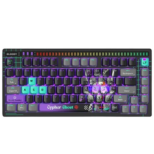 Bloody AT75 Gaming Keyboard - Cypher Ghost