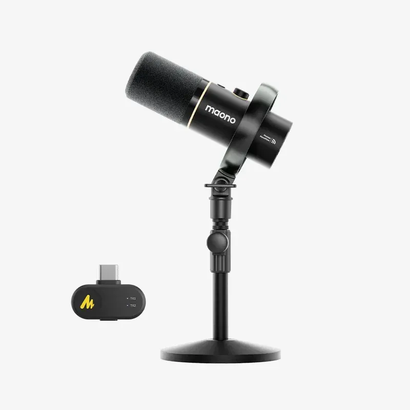 Maono PD200W Wireless Dynamic Microphone with Stand