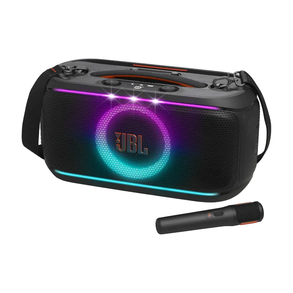 JBL PartyBox On-The-Go 2 Portable Party Speaker with Wireless Microphone - Black