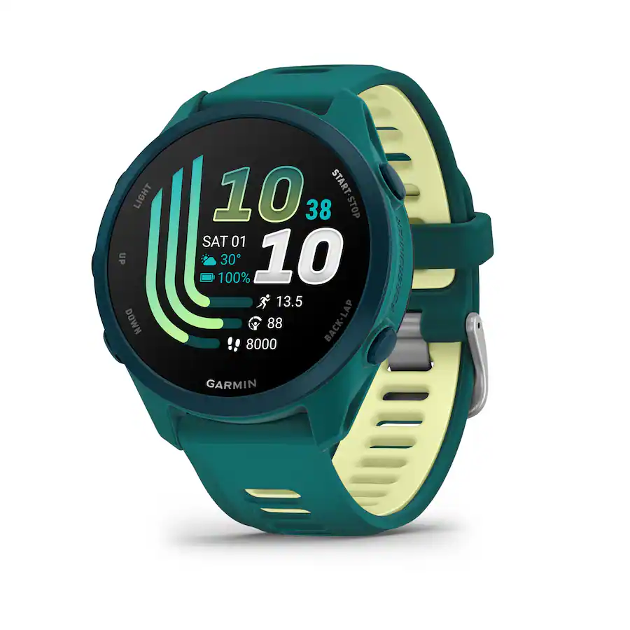 جارمن Forerunner 170 Music ساعة ذكية للركض GPS - تيل جرين مع سوار تيل جرين / سيترون