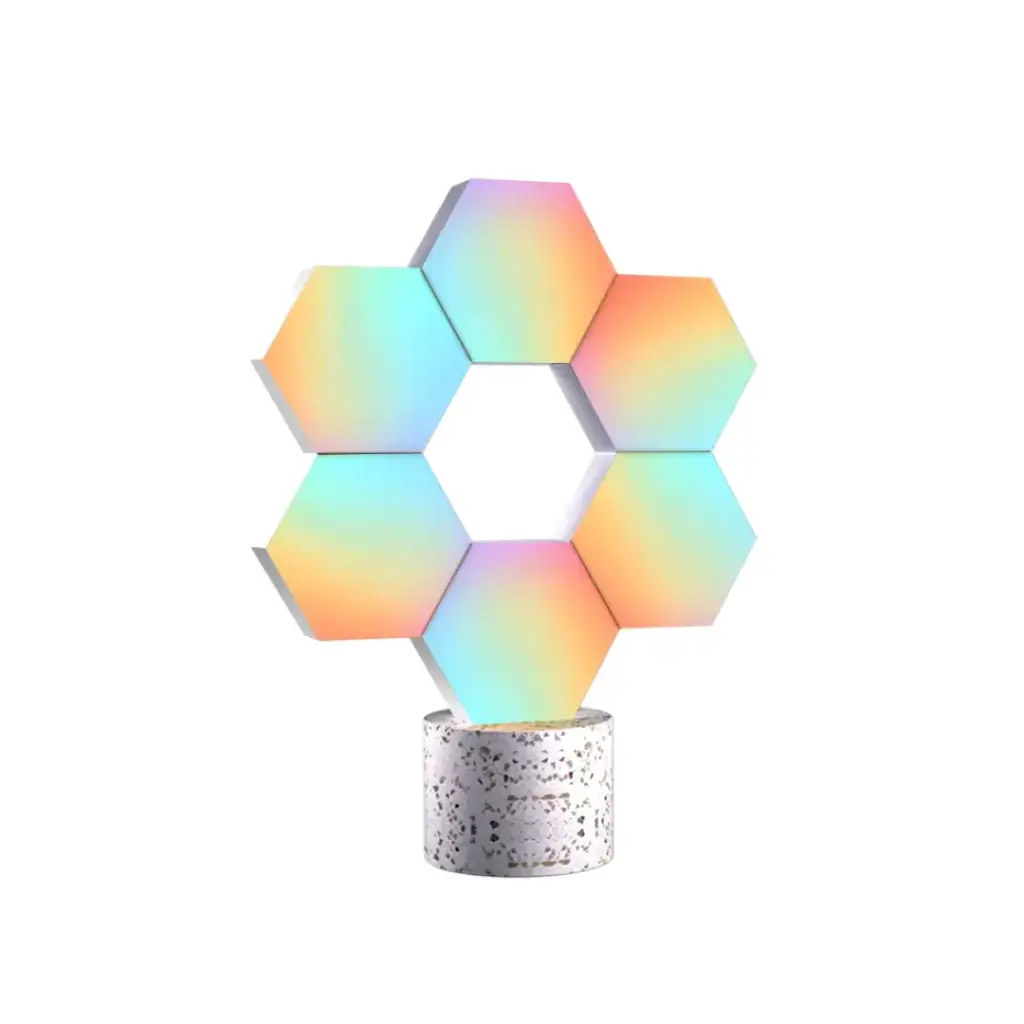 لايف سمارت Cololight Pro طقم مبتدئين 6 لوحات إضاءة مع قاعدة حجرية