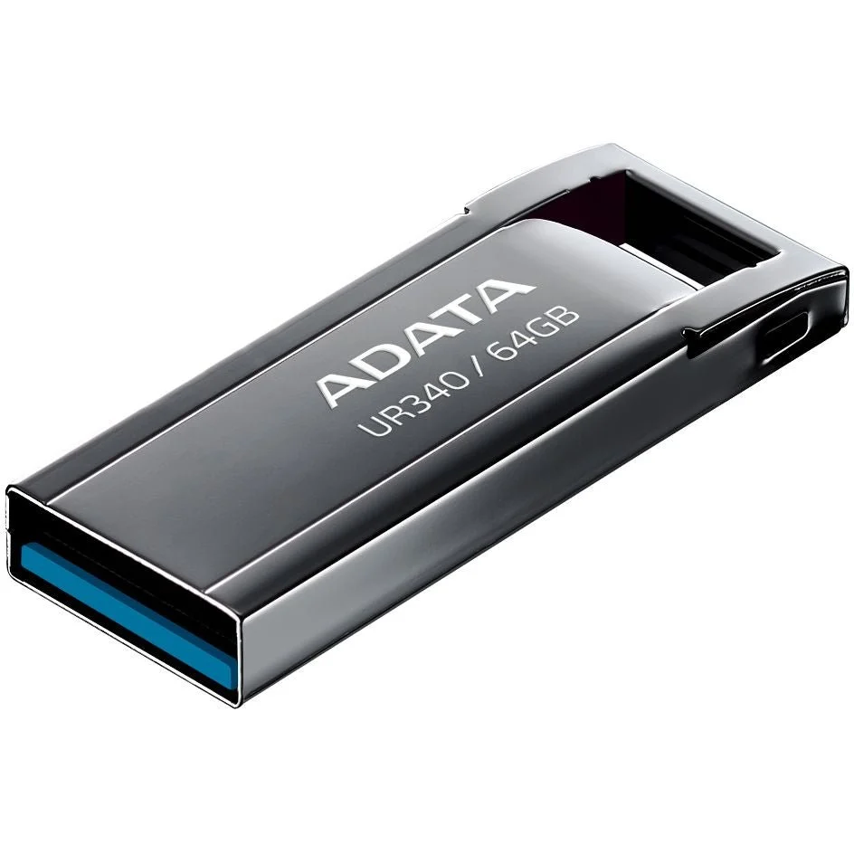 ADATA UR340 64GB USB 3.2 Gen 1 Metal Flash Drive - Black