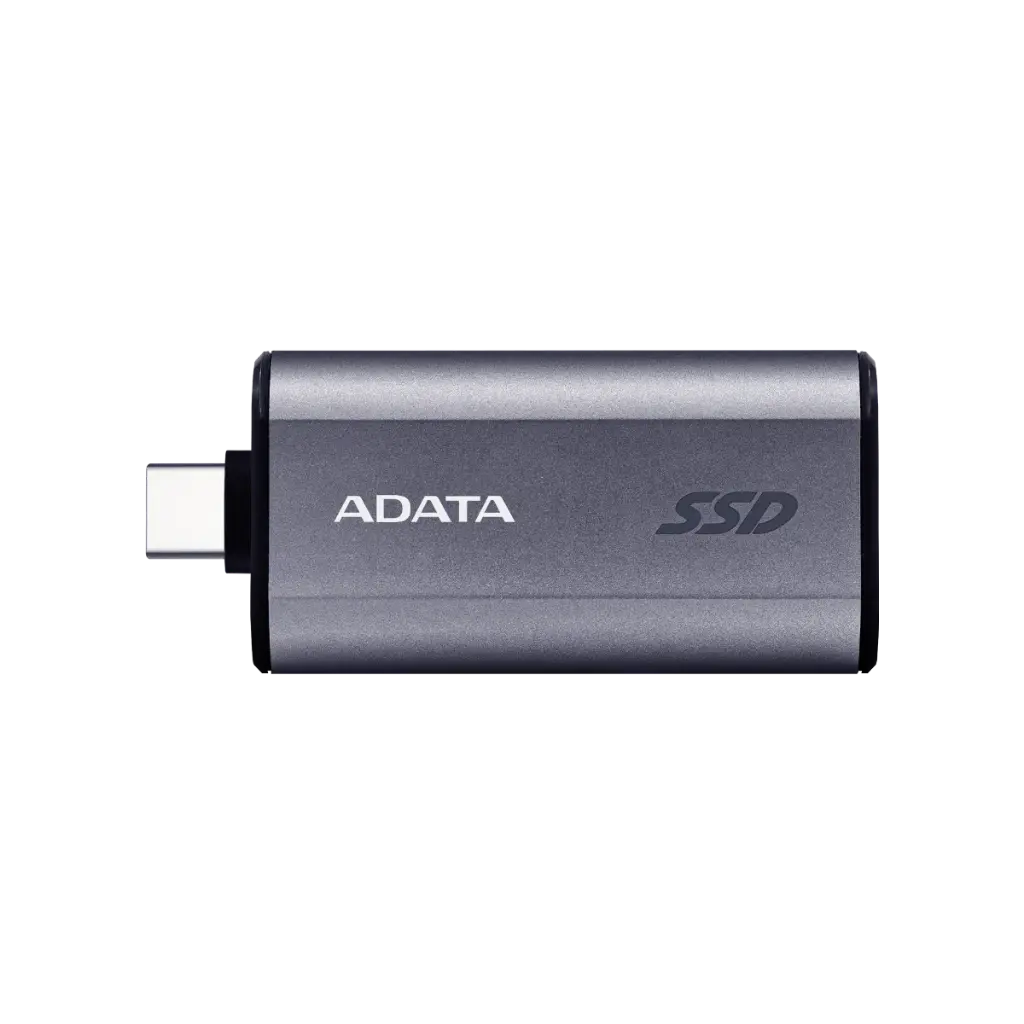 ADATA SC750 1TB USB-C 3.2 Gen 2 Compact Portable External SSD - Black Titanium