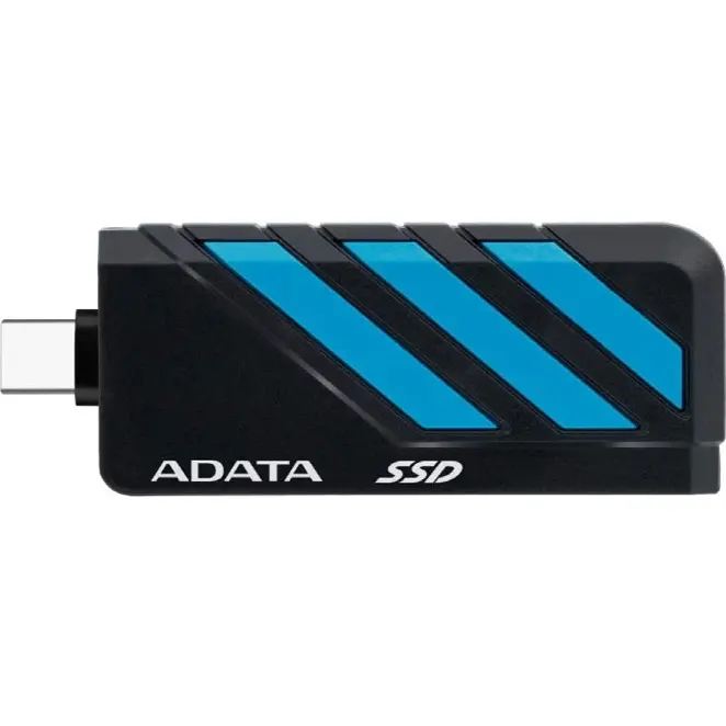 إي داتا SC735 2 تيرابايت يو إس بي-سي 3.2 Gen 2 SSD خارجي محمول مدمج - أسود/أزرق