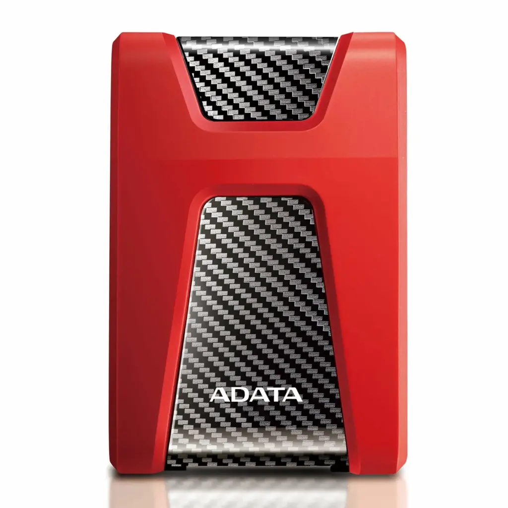 إيه داتا HD650 1 تيرابايت يو إس بي 3.2 الجيل الأول قرص صلب خارجي مقاوم للصدمات - أحمر