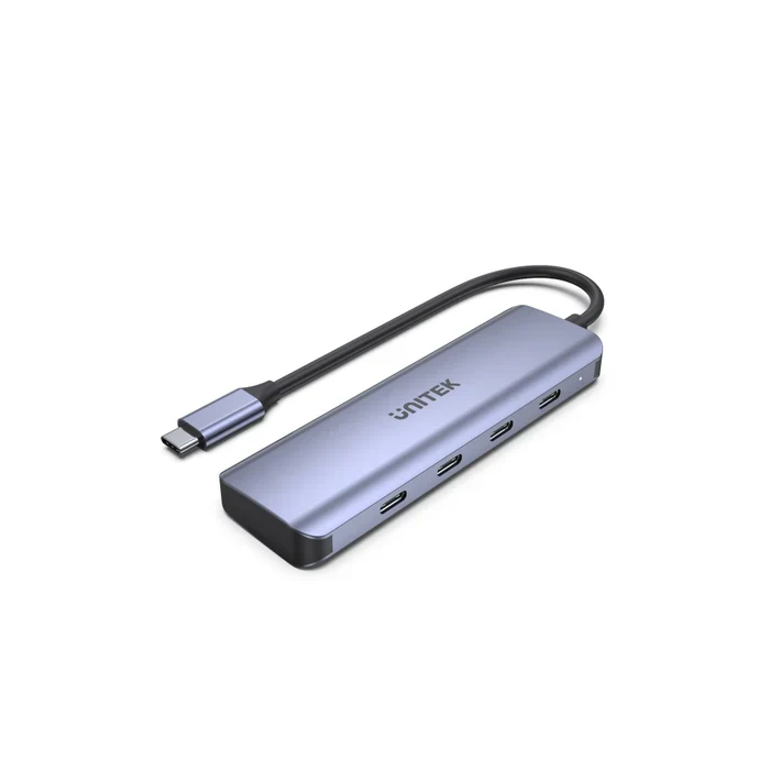 UNITEK uHUB Q4 Next H1107K USB-C Hub with 4 USB-C Ports - 5Gbps Space Grey