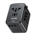 UNITEK P1121ABK01 Universal Travel Adapter with 35W USB-C PD - EU/US/UK/AUS Black