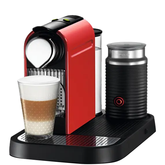 نسبريسو سيتيز آند ميلك C123 أوريجينال ماكينة قهوة - أحمر