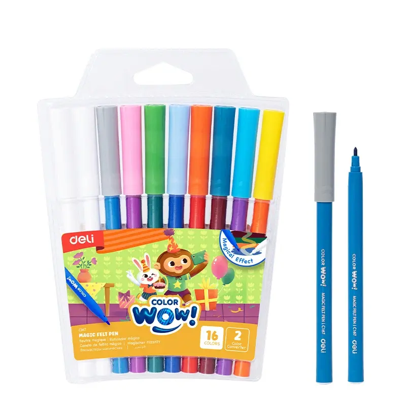 Deli Magic Felt Pen 16 Pens C167