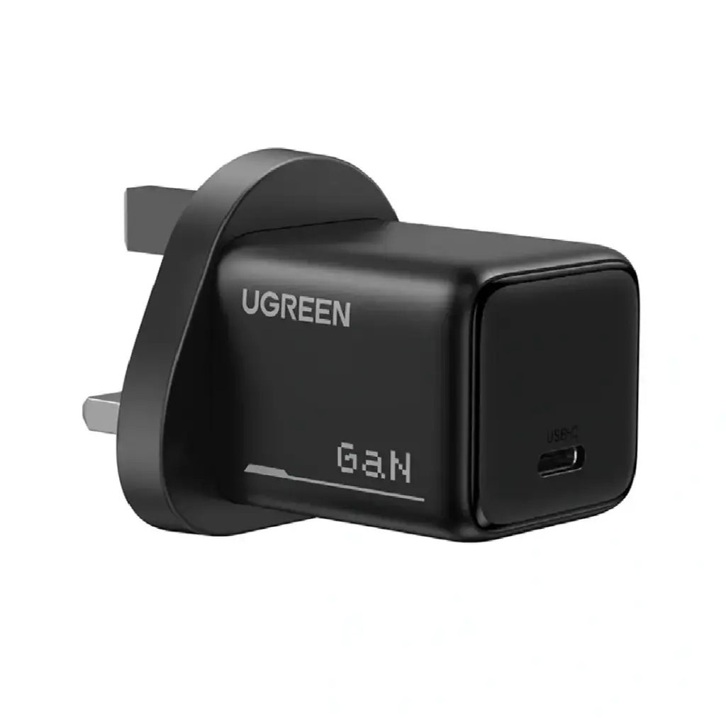 يوجرين شاحن سريع USB-C GaN 25 واط - قابس بريطاني