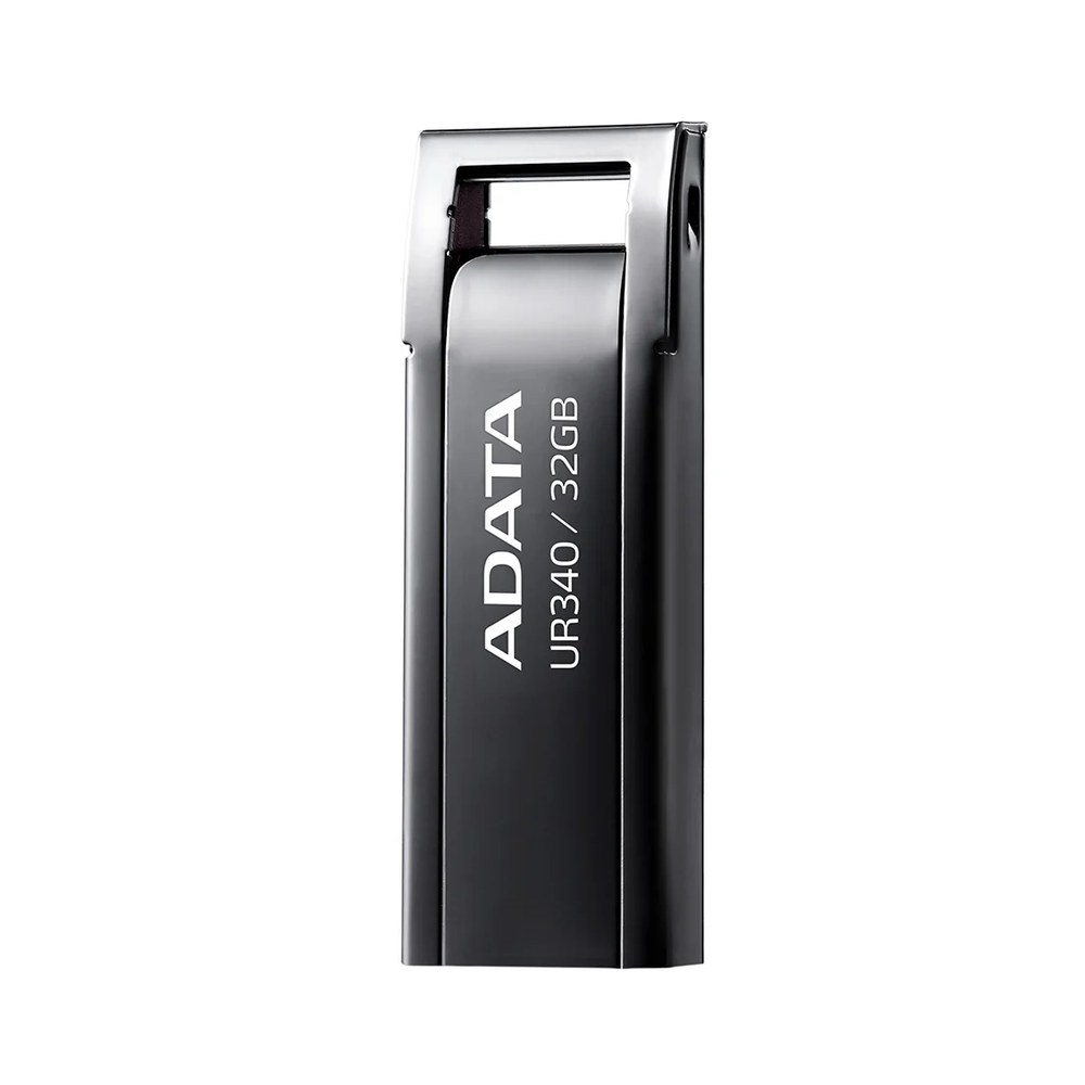 إي داتا UR340 ذاكرة فلاش معدنية 32 جيجابايت USB 3.2 Gen 1 - أسود