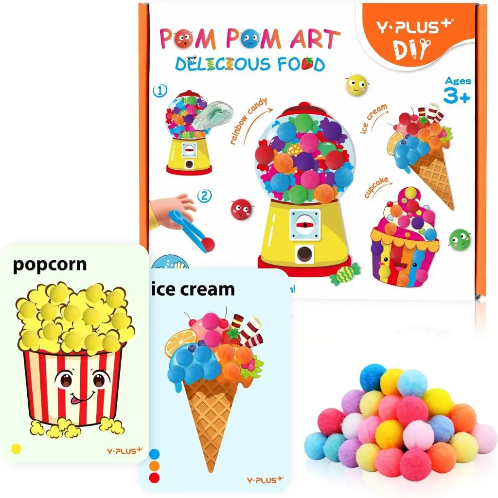 Y-Plus Pom Pom Art Box Food Theme CP240800