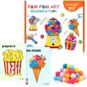 واي بلس Pom Pom Art طقم أشغال يدوية بتصاميم الأطعمة - CP240800