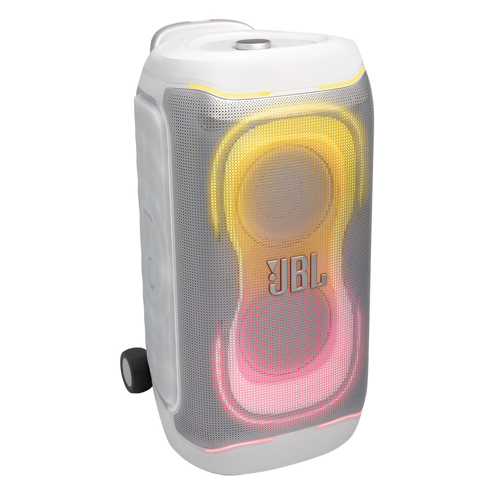 JBL مكبر صوت للحفلات بلوتوث محمول PartyBox 330 بقوة 280W مع تعزيز الصوت بالذكاء الاصطناعي، عرض إضاءة ديناميكي وبطارية 18 ساعة - أبيض